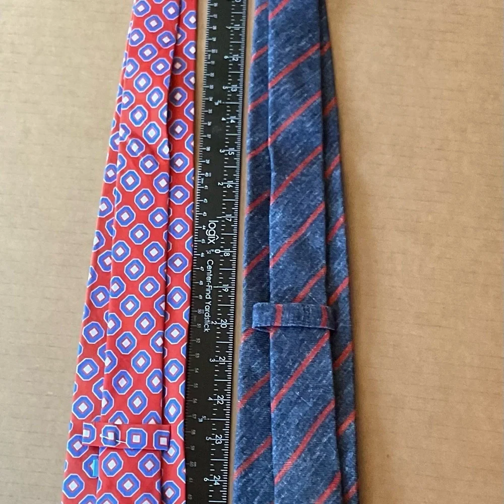 Stylish Patterned Ties in‎ Red and Blue